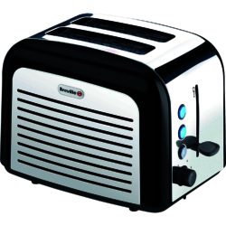 Breville VTT210 2 Slice Toaster in Black & Polished Stainless Steel